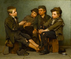 厳しい物語、1886 作： John George Brown