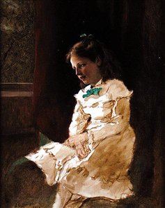 窓辺の少女 作： John George Brown