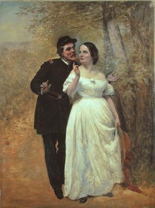 求愛（油彩・キャンバス） 作： John George Brown