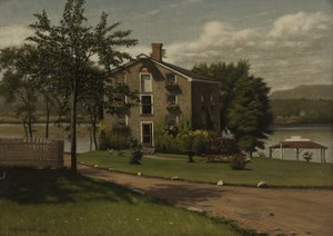 バーモント州、ララビーズポイントのストーンハウス 作： John George Brown