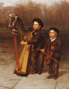小さなベビーカー、1874 作： John George Brown