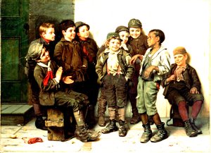 ストリートダンス、1883年 作： John George Brown