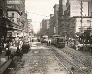 マーケットストリート、10世紀の東、フィラデルフィア、1907 作： John Gibb Smith