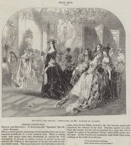 ブルネッタとフィリス、観客、No 80 作： John Gilbert