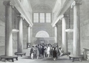 ヘンリーメルビルによって彫刻された証券取引所、1842年頃 作： John Gilbert
