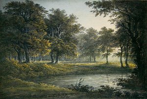 夕方（水彩・紙） 作： John Glover