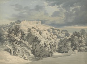 聖ドナッツ城、グラモーガンシャー（紙の上のグラファイト上のトイレ） 作： John Glover