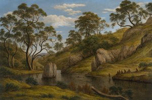 ダイアナのお風呂、ヴァンディーメンスランド、1837年 作： John Glover