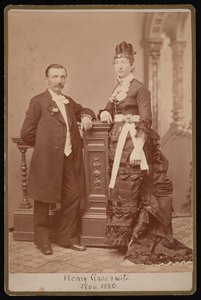 Henry Gass 1835-1884 と妻 Emma Dibble の肖像、1880 年 11 月。 作： John Goldin