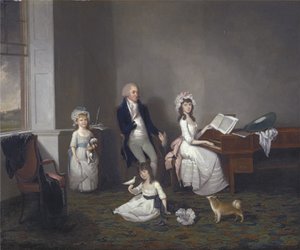 ハイランドエセックスのジョンリチャードコミンズと娘たち、1775年