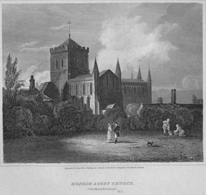 ヘクサム修道院、教会、ノーサンバーランド、1814 作： John Greig