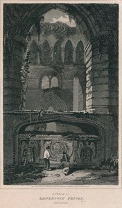 ラナーコスト修道院の内部。カンバーランド、1814 作： John Greig