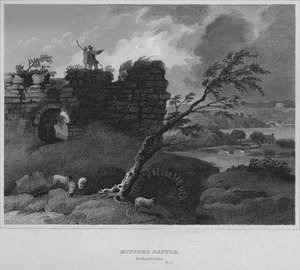 1814年、ノーサンバーランド州ミットフォード城 作： John Greig