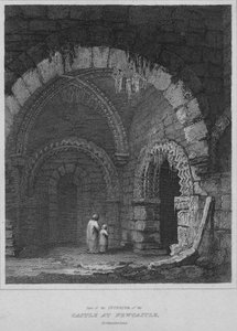1814年、ノーサンバーランド州ニューカッスルの城の内部の一部 作： John Greig