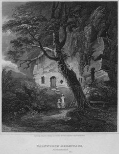 ワークワースエルミタージュ、ノーサンバーランド、1814 作： John Greig