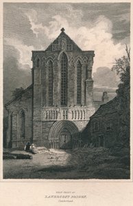 ラナーコスト修道院の西正面。カンバーランド、1814 作： John Greig