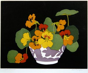 キンレンカ（木版画） 作： John Hall Thorpe