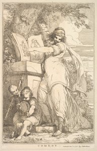 1778 年 12 月 8 日、ジョシュア レイノルズ卿に捧げられた 15 のエッチングからの喜劇。 作： John Hamilton Mortimer