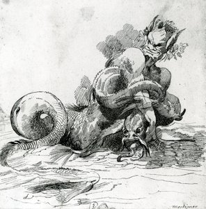 18世紀の海の怪物のイラスト 作： John Hamilton Mortimer