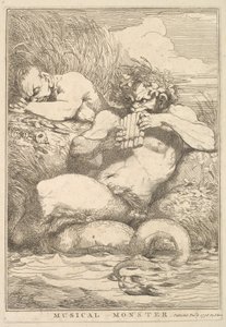 1778年12月8日、ジョシュアレイノルズ卿に捧げられた15のエッチングからのミュージカルモンスター。 作： John Hamilton Mortimer
