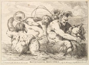 リベンジフルモンスター、1780年1月25日。 作： John Hamilton Mortimer