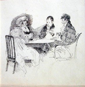 A Game of Cards（紙にペンとインク