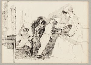 ジェシー、ロバート、ジョセフとソフィー、1818 作： John Harden