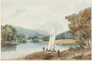 リリーオブバレーアイランド、ウィンダミア湖、カンブリア湖水地方、1827年（紙にトイレ）