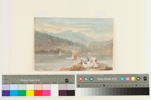 ブラザイに向かっているウィンダミアでのピクニック（紙のトイレ） 作： John Harden