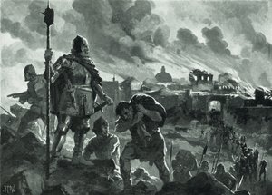 Ivan the BlackがZhabliakに発砲、1484年 作： John Harris Valda