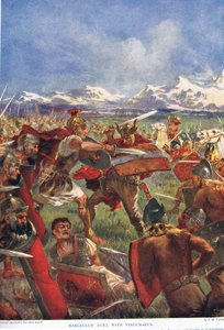 マーセルスとヴィルドマルスの対決、1900年代初頭の「ハッチンソンの歴史」のイラスト