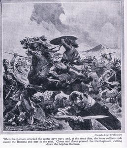 カンナの戦い紀元前216年。ローマ軍はほぼ破壊された、1950年頃