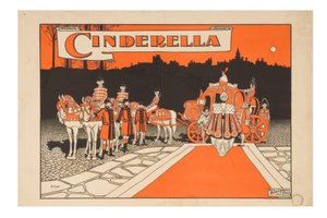 「シンデレラ」- J.ハッサル-プラカット、1897年-98年 作： John Hassall