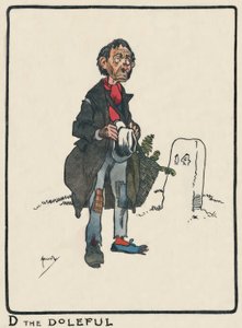 D the Doleful - J. Hassall -ドローイング、1903 作： John Hassall