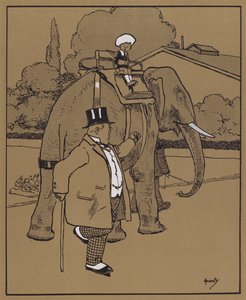 「彼は象を愚かな獣か何かと呼んだ」（カラーリソ） 作： John Hassall