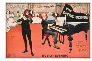 「シャフツベリーシアター」- J。ハッサル-プラカット、1896年 作： John Hassall