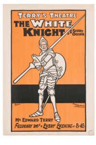 「テリーズ劇場。白い騎士」- J。ハッサル-プラカット、1898 作： John Hassall