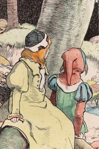 森の中のベイブ、1900年頃（紙に水彩、ペンとインク）（244428の詳細） 作： John Hassall