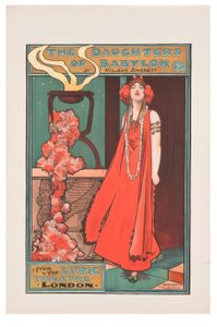「バビロンの娘たち」- J。ハッサル-プラカット、ca。 1898 作： John Hassall