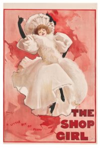 「ザ・ショップ・ガール」- J・ハッサル-プラカット、1894 作： John Hassall