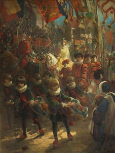 1574 年 8 月 14 日のエリザベス女王のブリストルへの州の入国 作： John Hassall