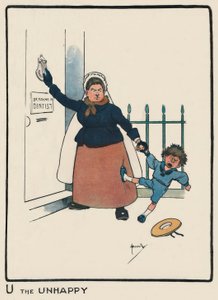 U the Unhappy - J. Hassall - Zeichnung、1903