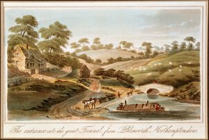ブリスワーストンネルへの入り口、グランドジャンクション運河、ノーサンプトンシャー、1819 作： John Hassell