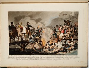 1812年、1813年11月にベレージナを横断するフランス軍 作： John Hassell
