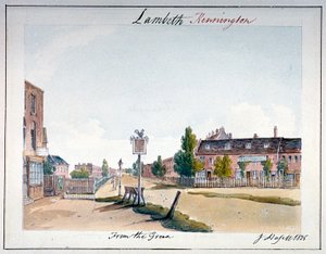 ケニントンの眺め、ランベス、ロンドン、1825 作： John Hassell