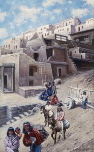 プエブロビレッジ、1900 作： John Hauser