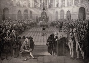 アイリッシュコモンズ下院、AD 1790、カレッジグリーン、ダブリン、「イラストレイテッドロンドンニュース」、1886年10月4日より