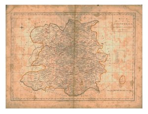 シュロップシャーの地図、c1788 作： John Haywood