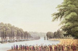 マシューデュブール（fl.1813-20）1814によって刻まれた蛇紋岩の川の艦隊 作： John Heaviside Clark