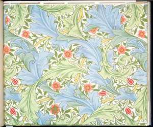ジョン・ヘンリー・ディアールがモリス・アンド・カンパニーのためにデザインした壁紙「グランビル」、1896年 作： John Henry Dearle